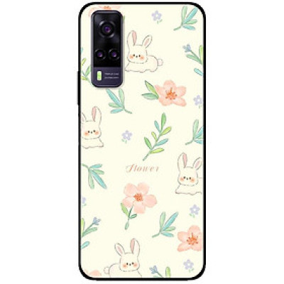 Ốp lưng cho Vivo V23e - Y31 -Y51 - Y55 - Y55s - Y55 2022 - Hoạ Tiết Thỏ Hoa Hồng - Hàng Chính Hãng