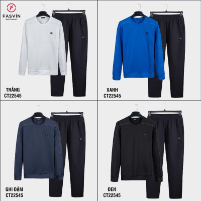 Bộ quần áo thể thao nam FASVIN CT22545.HN vải thể thao cao cấp hàng nhà máy chính hãng