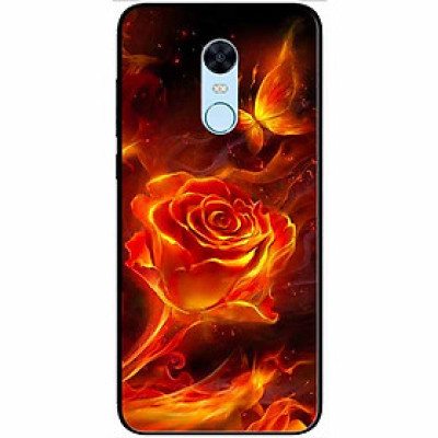 Ốp lưng dành cho Xiaomi Redmi Note 5 ( Redmi 5 Plus ) mẫu Hoa Hồng Lửa