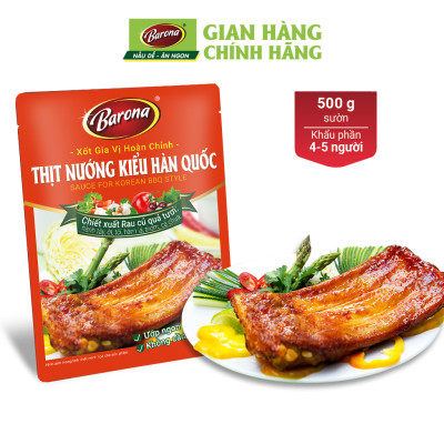 Xốt Gia Vị Hoàn Chỉnh BARONA - Thịt Nướng Kiểu Hàn Quốc 80g