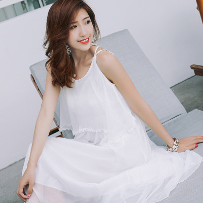 Đầm maxi dài trắng, dáng xòe, đẹp nhẹ nhàng, tinh khôi, lưng trần đan dây quyến rũ | MX028