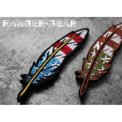 Patch_miếng dán velcro vải huy hiệu lông vũ_chiến thuật