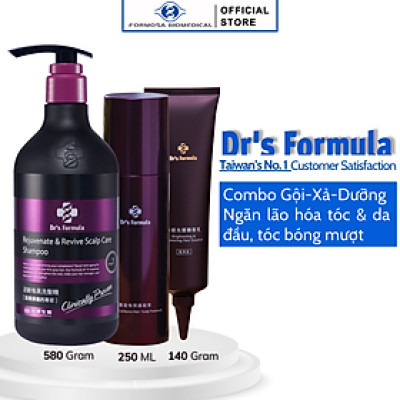 Combo Dầu Gội Xả Dưỡng Ngăn ngừa lão hóa tóc/da đầu Dr