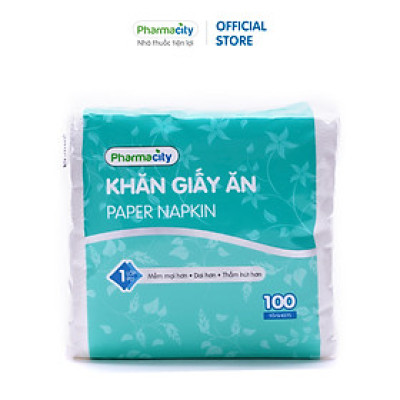 Giấy ăn Pharmacity (Gói 100 tờ)