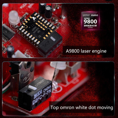 Chuột có dây Ajazz AJ100 6 phím A98001600/300/600/600/800 DPI sặc sỡ sắc màu