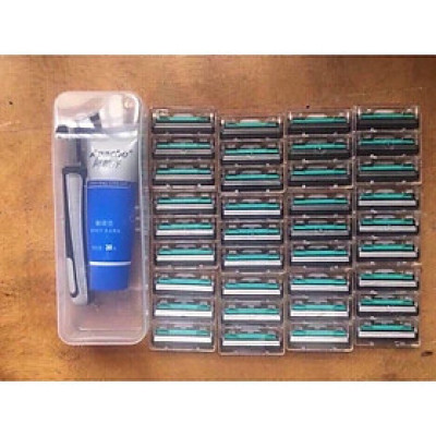 Vĩ dao cao râu 36 lưỡi , siêu bén kèm bàn cạo, .tặng kèm 1 tuýp kem cạo râu dành cho nam cao cấp an toàn và tiện lợi 