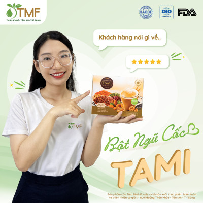 Bột ngũ cốc nảy mầm Tami không đường 900g TÂM MINH FOODS