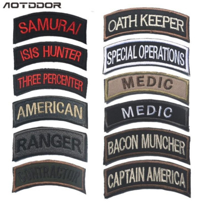 Patch vải velcro cong dán khuỷ tay ba lô, nón , quần áo , túi xách