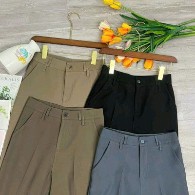 Quần Tây Nữ đĩa lệch 9 tấc (Vải Hàn Quốc không nhăn) Pants
