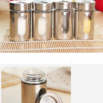 Hũ thủy tinh bọc thép không gỉ đựng gia vị Echo 80ml - Hàng nhập khẩu Nhật Bản