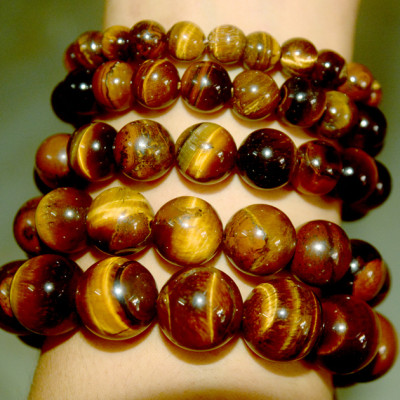 Vòng tay chuỗi đá mắt hổ tỳ hưu-nhiều cỡ ly