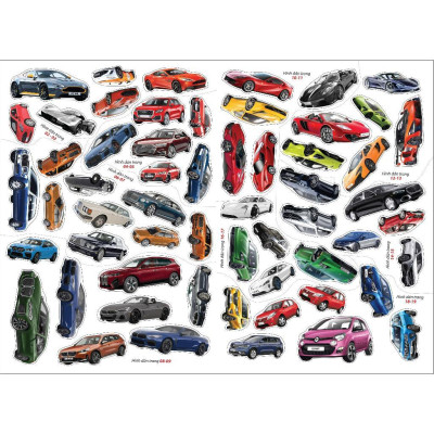 Sách - Bóc Dán Hình Sticker Thông Minh - Cars: Các Hãng Xe Hơi Trên Thế Giới - Tập 2 - Việt Thư