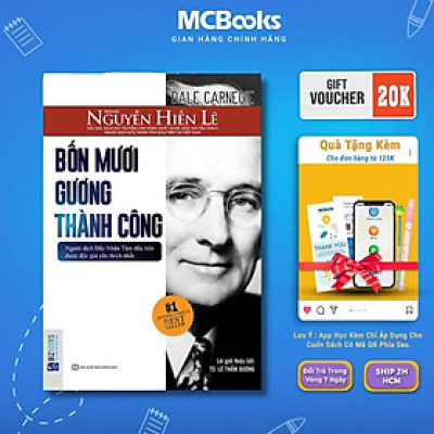 Sách - Bốn Mươi Gương Thành Công - Nguyễn Hiến Lê - MCBooks