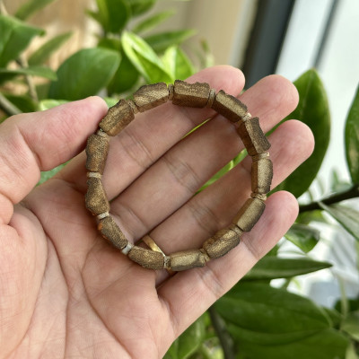 Lách bì dầu đeo tay trầm hương tự nhiên vòng tay nam nữ phong thuỷ may mắn bình an - Xưởng Mộc Việt