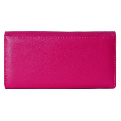 HJ3111-12-13-14-15-24-58-62-63 - Bóp nữ da thật cao cấp Huy Hoàng 3 gấp màu da, đen, đỏ, hồng, nâu, xanh, xanh dương, đỏ tươi, xanh biển