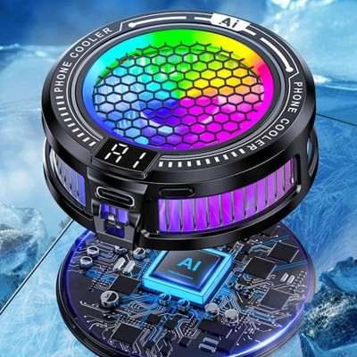Tản nhiệt sò lạnh thông minh Led RGB TL10 Ai Gaming siêu mát cho điện thoại hàng nhập khẩu