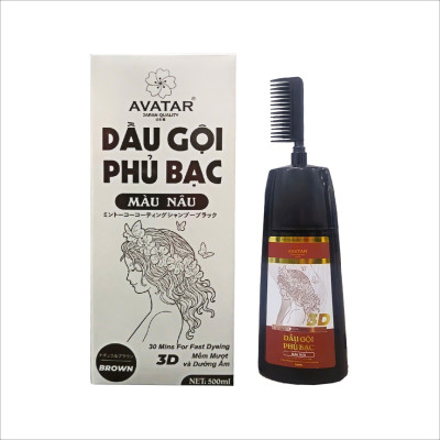 Dầu Gội Phủ Bạc Thảo Dược Avatar Color Hair Shampoo Chai 500 mL (02 Màu)