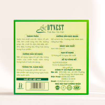 Chè Yến Rong Nho DT NEST - Thơm Ngon, Bổ Dưỡng, Tiện Lợi