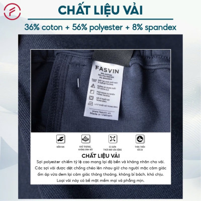 Quần Thun Thể Thao Nam Fasvin DT24650.HN Vải Nỉ 01 Lớp Dáng Xuông Thoải Mái Hàng Nhà Máy