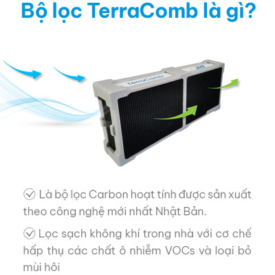 Lọc Khử mùi Thú Cưng/ Phòng Em Bé/ Mùi Nước Tiểu/Phòng Thể Dục - Terracomb Nhật Bản-Japan Air Filter