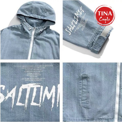 Áo khoác jean nam có nón Cao Cấp - Couple Tina