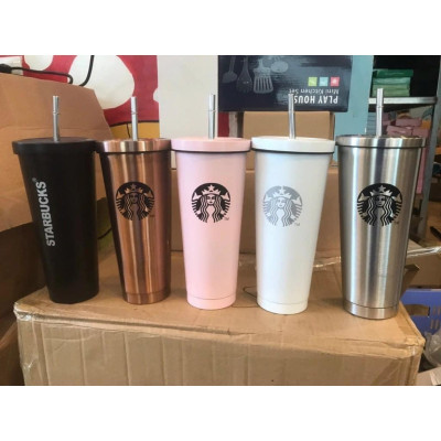 Cốc giữ nhiệt 750ml nhiều mầu lõi INOX 304 kèm ống hút