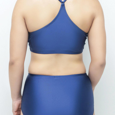 Combo Bikini  LMcation - Áo Bikini & Quần Bơi Lưng Cao Krista - Xanh Đen