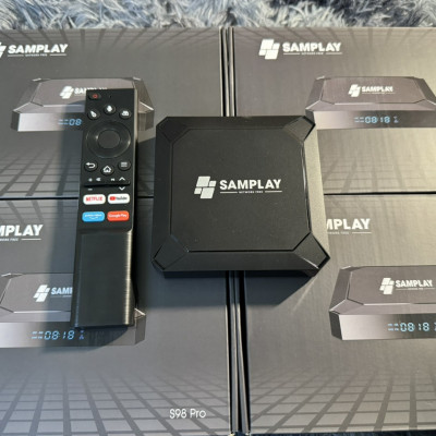 Box Tivi SAMPLAY - S98 PRO - Google TV - Ram 4G/32G - Tích Hợp Tìm Kiếm Bằng Giọng Nói - Hàng Nhập Khẩu