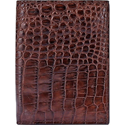 Ví Nam Da Cá Sấu Kiểu Đứng Huy Hoàng HT2248 (12.5 x 10 cm) - Nâu Đất