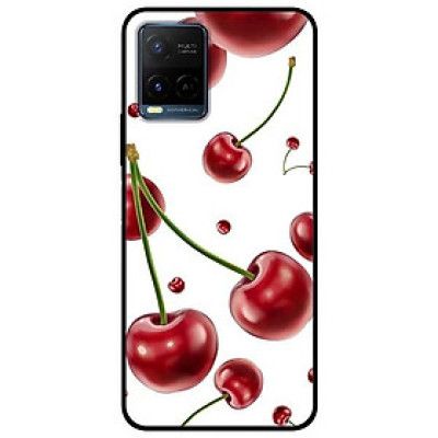 Ốp lưng dành cho Vivo Y21 - Vivo Y21s mẫu Cherry Nền Trắng