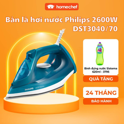 Bàn là, bàn ủi hơi nước cầm tay Philips DST3040, công suất 2600W, phun hơi tự động, bảo hành 2 năm| Hàng Chính Hãng