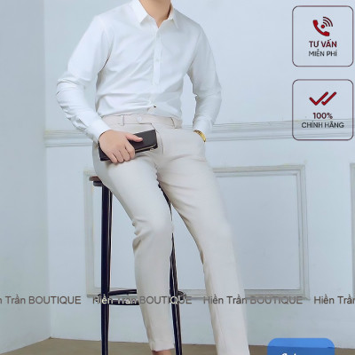 Quần âu nam công sở Hiền Trần BOUTIQUE, quần tây nam kiểu dáng Hàn Quốc, vải mềm chống nhăn phong cách lịch lãm