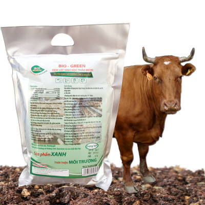 Đệm lót sinh học thảo dược dùng cho Chăn Nuôi BIO-GREEN