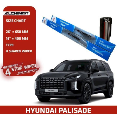 Gạt Mưa Xe Ô tô HYUNDAI Loại Silicon 4 Lưỡi Cao Cấp, Thiết Kế Thông Minh, Gạt Êm Và Sạch Hơn