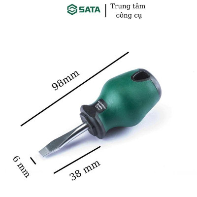 Tuốc nơ vít dẹp, tô vít 6x38mm sata 63411 - Hàng chính hãng