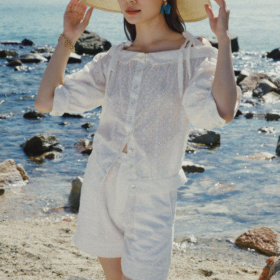 Quần Shorts Thêu Hạ Vũ PAN074 thời trang thiết kế Hity