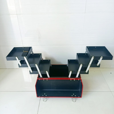 Hàng cao cấp loại 1 - Cốp đa năng Hana size 35x31x20cm chuyên nghiệp có khóa cao cấp bọc góc inox, 3 tầng 6 măm đựng mỹ phẩm, dụng cụ phun xăm, nối mi, đồ nail 