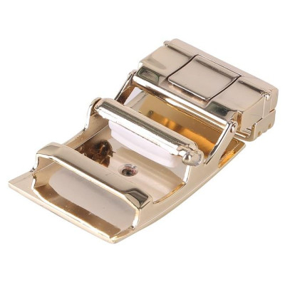 HT9224 - Đầu khóa da cá sấu Huy Hoàng 4 phân đầu vàng màu nâu đỏ