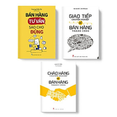 Combo sách - 3 Cuốn Cẩm Nang Tư Vấn Bán Hàng ( Bán Hàng Tư Vấn Sao Cho Đúng + Chào Hàng Chuyên Nghiệp Để Bán Hàng Thành Công + Giao Tiếp Chuyên Nghiệp Để Bán Hàng Thành Công) (MinhLongBooks)