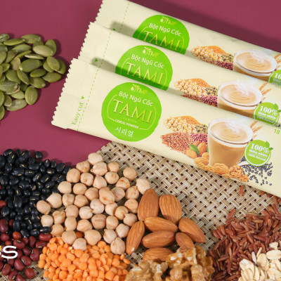 Bột ngũ cốc nảy mầm Tami không đường 900g TÂM MINH FOODS