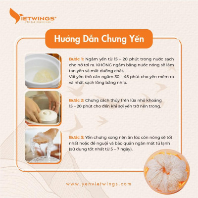 Yến sào đảo Vietwings rút lông nguyên tổ cao cấp 100g