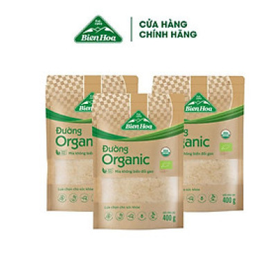 COMBO 3 ĐƯỜNG ORGANIC BIÊN HÒA TÚI 400GR/túi