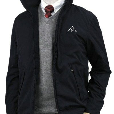 Áo khoác dù nam dấu nón 2 lớp lót nỉ thời trang SITAKI cao cấp AKD38