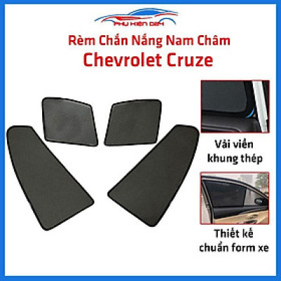 Bộ 4 rèm chắn nắng nam châm Cruze khung cố định chống tia UV