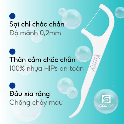 [Lố 12 hộp] Tăm chỉ YUMY Cao Cấp, Tăm chỉ nha khoa hộp đứng (TC02-131) 50 cái/ Hộp