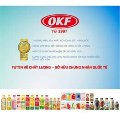 Cà phê Vanilla Latte OKF Hàn Quốc 390ml x 6 chai Brazil Arabica Beans