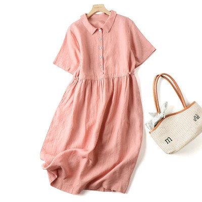 Đầm nữ suông chất linen mềm mát , có dây rút eo kèm túi 2 bên hông dễ mặc , phù hợp với mọi dáng Da215