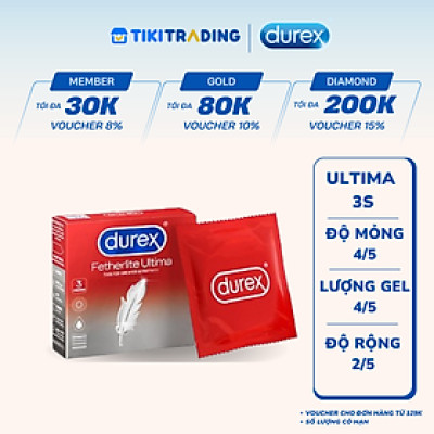 Bao cao su Durex Fetherlite Ultima Hộp 3 bao