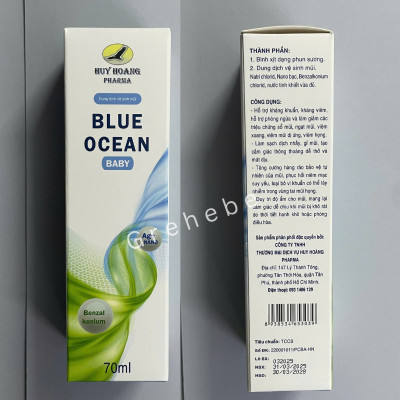 BLUE OCEAN BABY – Dung dịch xịt mũi hỗ trợ kháng khuẩn cho Bé (Chai 70ml)