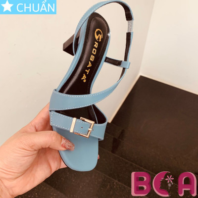 Sandal nữ hở mũi 7 phân RO658 ROSATA tại BCASHOP quai sau phối thun êm ái, thiết kế độc đáo và sang trọng, thời trang